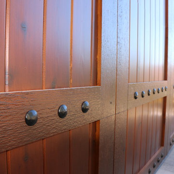 Real wood overhead garage doors