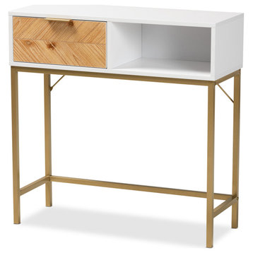 Elberte Modern Two-Tone 1-Drawer Console Table