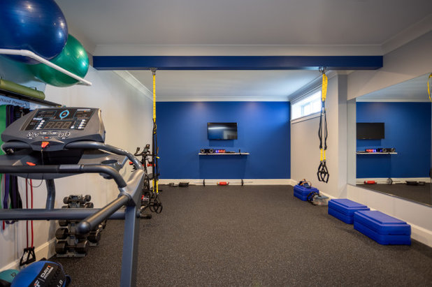 American Traditional Home Gym by Edgewater Design Group