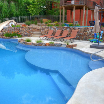 Inground Pool with Slide