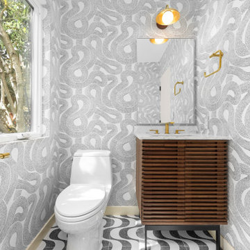 A Japandi-Inspired Bathroom Remodel and Eclectic Half Bath Addition
