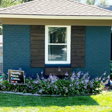 Custom Wood Shutters and Flower Box