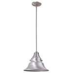 Craftmade Lighting - Craftmade Lighting Z4411-SA Union - One Light Medium Outdoor Pendant - Designed to replicate vintage industrial lights, the Union is classic Americana for your home. Uncluttered and clean, the beautiful satin aluminum finish shines bright. The Union looks great indoors and in commercial applications. Choose from an array of sizes and mounting options and this timeless light will illuminate your home and warm your space for the long haul. Canopy Included: TRUE Canopy Diameter: 5.16 x 0. Warranty: 1 YearUnion One Light Medium Outdoor Pendant Satin Aluminum *UL: Suitable for wet locations*Energy Star Qualified: n/a *ADA Certified: n/a *Number of Lights: Lamp: 1-*Wattage:100w Medium Base bulb(s) *Bulb Included:No *Bulb Type:Medium Base *Finish Type:Satin Aluminum