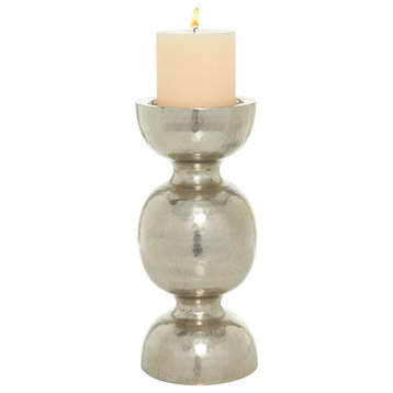 Glam Silver Metal Candle Holder 32879