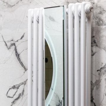 Bathroom - Raddix Marble-Effect Carving Porcelain Matt Tile
