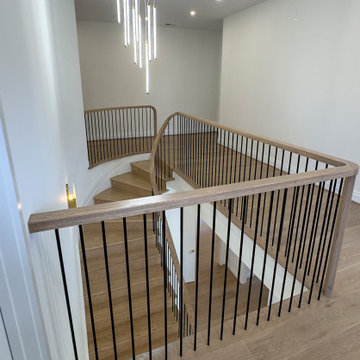 Project #144 | Slightly Curved Transitional Staircase