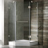 Vigo 40 x 40 Frameless Neo-Angle 3/8in.  Clear/Brushed Nickel Shower Enclosure w