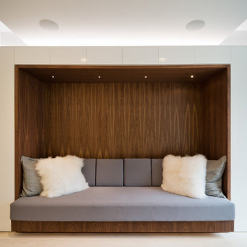 Custom Walnut Sofa Niche