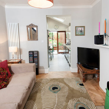 Single storey side extension and refurb of flat, London.
