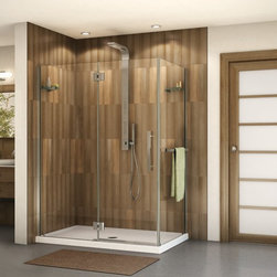 Fleurco Platinum In-Line 33"- 34" Door and Panel with 48" Return Panel-Glass to - Bath Products