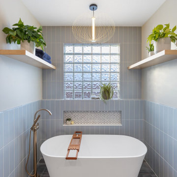 Coastal Casual Primary Bath Remodel Overland Park, KS