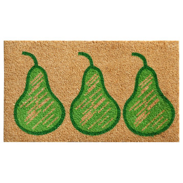 Bartellet Pears Green Door Mat, 18x30"