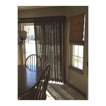 Woven Wood Drape on Slider