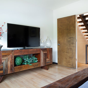 Durango Contemporary Master Bedroom Media
