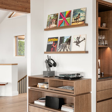 Custom Turntable Stand + Record Display – Modern Millwork Detail, Oak Bay BC