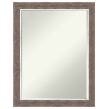 Noble Mocha Petite Bevel Bathroom Wall Mirror 21.5 x 27.5 in.