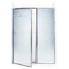 Legend Framed Hinge Swing Shower Door, Inline Panel, Chrome, 44"x66"