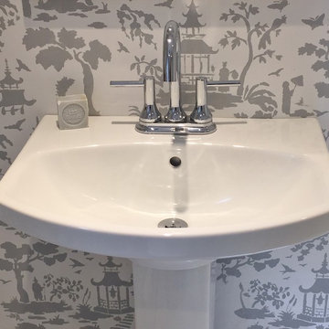 Stencil Bathroom in Larchmontoilet