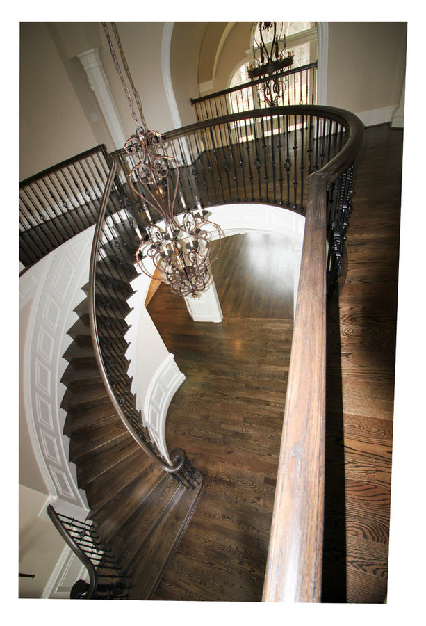 Inspiring Oak & Wrought Iron Balustrade in Stunning Residence, Mclean VA 22101