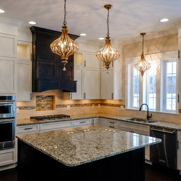 Dark Island White Kitchen