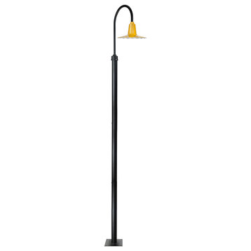 Cocoweb 12" Iris LED Post Light in Yellow With 11' Post