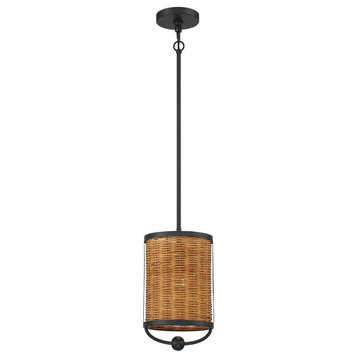 1 Light Pendant in Transitional Style - 8 Inches Wide by 13.75 Inches