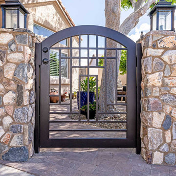 Arched Custom Geometric Iron Gate