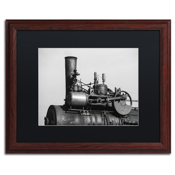 Jason Shaffer 'Steam Engine' Matted Framed Art, Wood Frame, Black Mat, 20x16