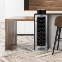 12" Built-In 20 Bottle Undercounter Stainless Steel Wine Refrigerator