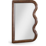 Meridian Furniture - Winnie Mirror, Brown - Make any wall a reflection of your good taste when you hang this Winnie brown mirror for all to see. Its rich brown finish, crafted from a mix of solid wood and MDF, exudes timeless elegance. The art deco design adds a touch of vintage glamour to contemporary spaces, creating a focal point that captures attention. Perfect for adding depth and style to any room, this mirror blends classic craftsmanship with modern sensibility, making it a must-have for sophisticated interiors.
