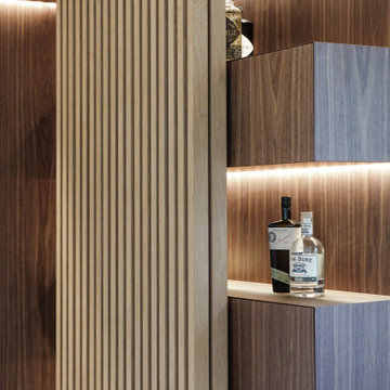 Bardetail mit Schiebeelementen