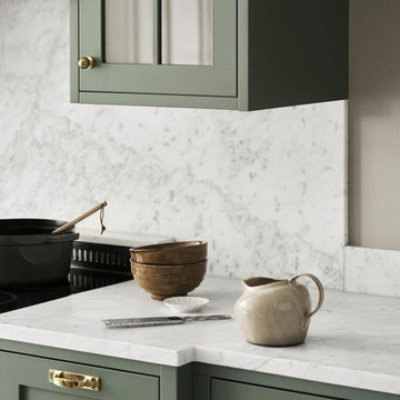 Green Shaker Cabinets