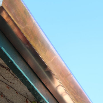 Copper Angle Faced Gutter in Redondo Beach