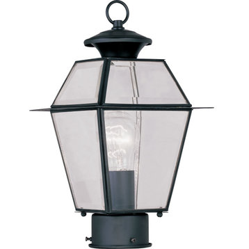 Westover Outdoor Post Lantern - Black, 1