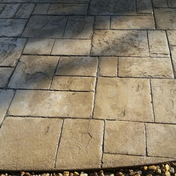 Stamped Concrete Pool Deck, Sealed with AR350 Satin Sheen Sealer by Foundation A