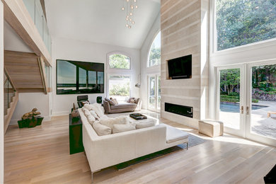 Inspiration for a contemporary home design remodel in Atlanta