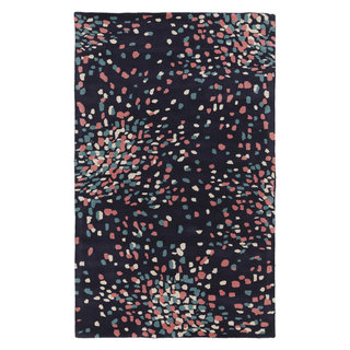 Hand Tufted Splatter Bloom Wool Rug SPB-804, 5' x 8' - Contemporary ...