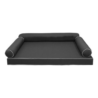 S3 Queen Size Contrast Pipe Daybed Mattress Cushion Bolster Complete Set Ad002 Prvw Vr~170189101