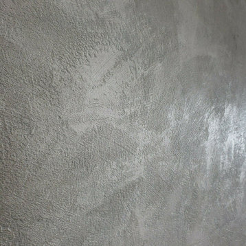 Plain Gray metallic industrial wallpaper, 8.5" X 11" Sample