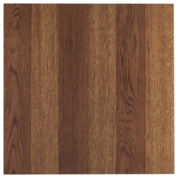 Sterling Medium Oak Plank 12x12 Self Adhesive Vinyl Floor Tile20 Tiles/20 sq ft.