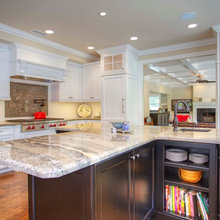 Cabinets and island