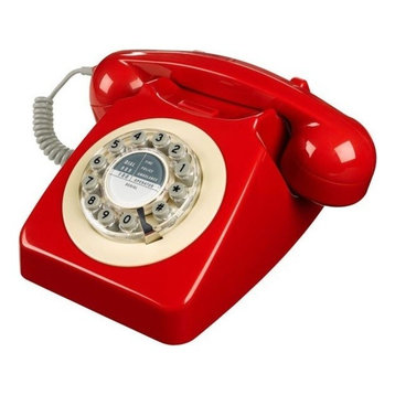 Wild & Wolf Series 746 Telephone, Red