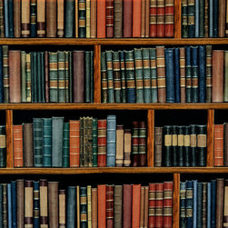Library fabric antique vintage books novelty home decorating - Fabric