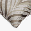 Decorative 24"x24" Beige Jacquard Silk Pillow Covers, Chevron Folds