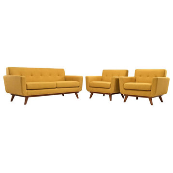 Giselle Citrus Armchairs and Loveseat Set of 3