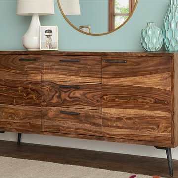 Sharma Mid-Century Modern Console - Natural