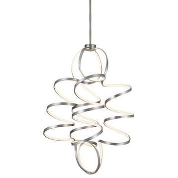 Synergy Chandelier, Antique Silver, 31.5"Dx41.375"H