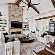 Vaulted Ceiling Living Room Dining Room Kitchen