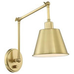 Crystorama - Crystama MIT-A8021-AG Mitchell, 1 Light Wall Classic Style, 7.25" - The functional and fashionable Mitchell task lightMitchell 1 Light Wal Aged Brass Metal ShaUL: Suitable for damp locations Energy Star Qualified: n/a ADA Certified: n/a  *Number of Lights: 1-*Wattage:60w Incandescent bulb(s) *Bulb Included:No *Bulb Type:Incandescent *Finish Type:Aged Brass
