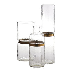 BRASS RING VASE SET - NEW - Vases
